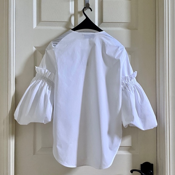 Silvia Tcherassi White Cotton Embroidered Wenda  Blouse Top Sz S  NEW - Picture 13 of 15